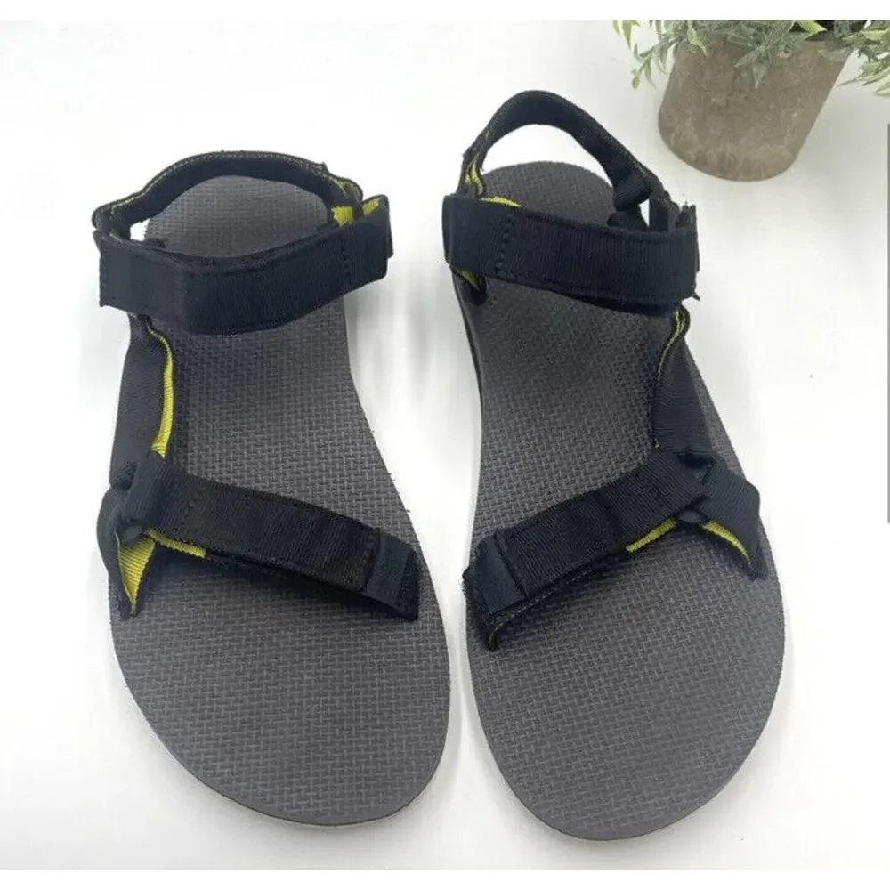Men's Teva Original Universal Black Suede Strap And Footbed Sandal‎ Size 13